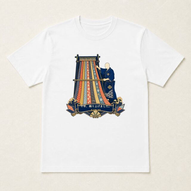 顔写真でつくる店舗10周年Tシャツ「十年、織り上げました。」