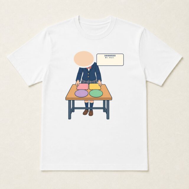 顔写真でつくる生徒会就任記念Tシャツ「四つ、そろえて。」