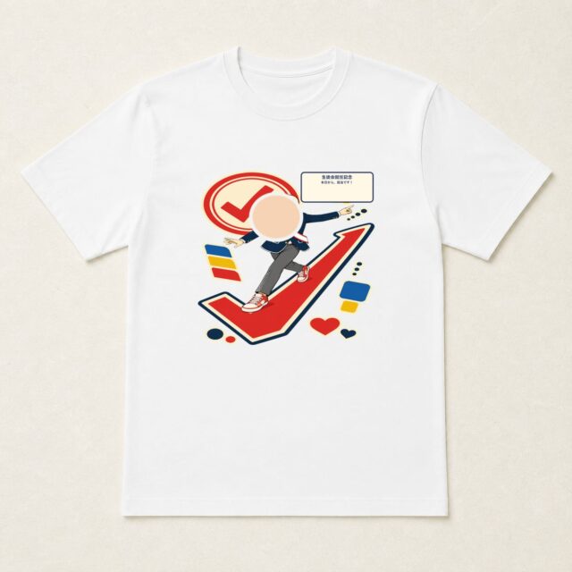 顔写真でつくる生徒会就任記念Tシャツ「本日から、担当です！」