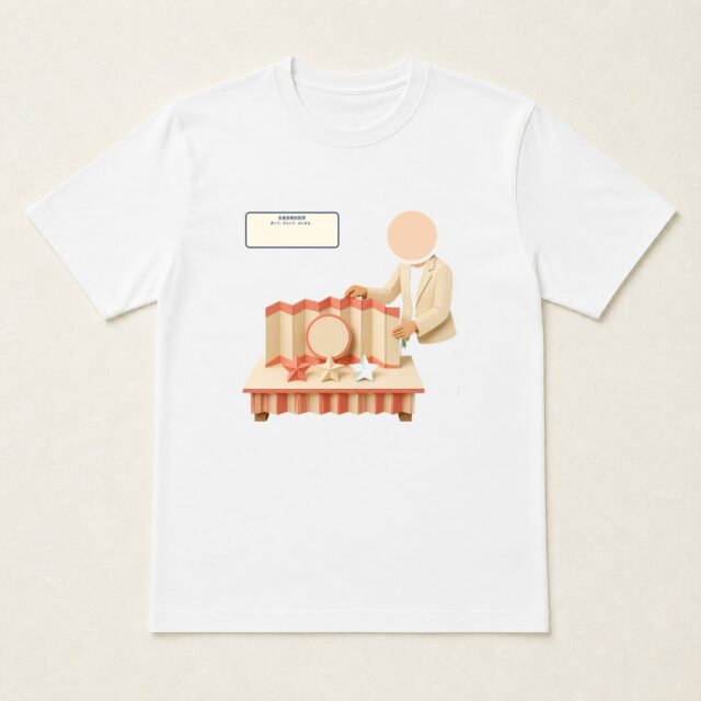 顔写真でつくる生徒会就任記念Tシャツ「折って、ひらいて、はじまる。」