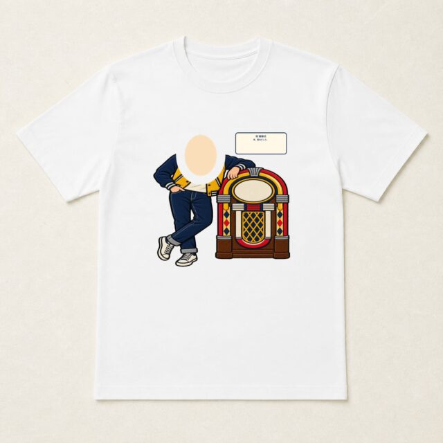 顔写真でつくる結婚10周年・錫婚式Tシャツ「音、重ねました。」