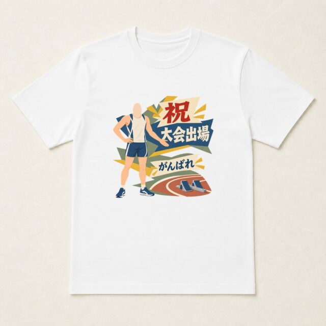 顔写真でつくる大会出場記念Tシャツ「一歩目から、全力で」