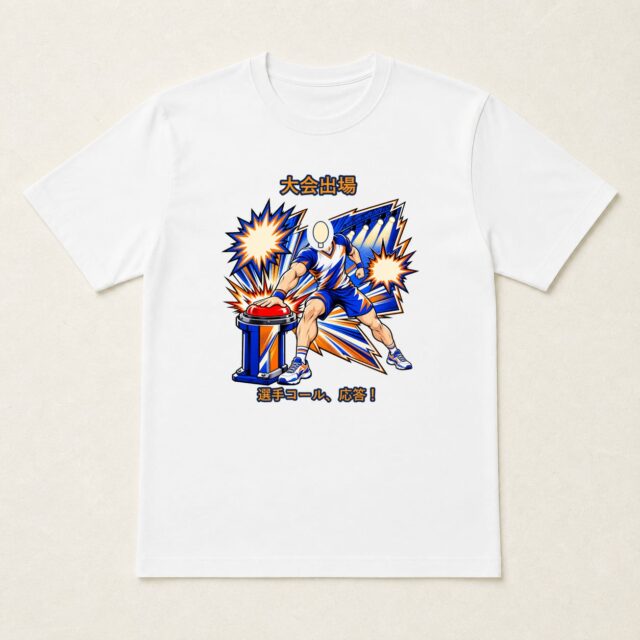 顔写真でつくる大会出場記念Tシャツ「選手コール、応答！」