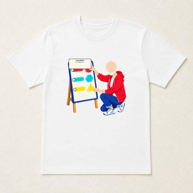 顔写真でつくる大会出場記念Tシャツ「三つ、整いました。」